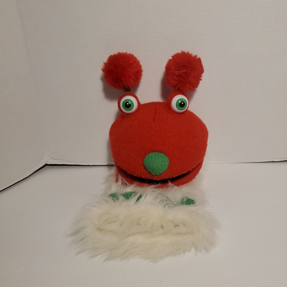The Puppet Company Sockette Rainbow Monster Ailen Hand Puppet Plush Knit…